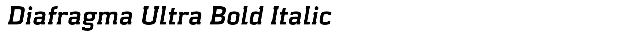 Diafragma Ultra Bold Italic image